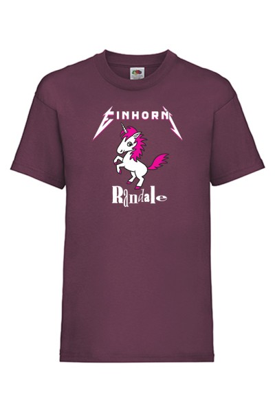 T-Shirt: Randale - Einhorn (burgundy)
